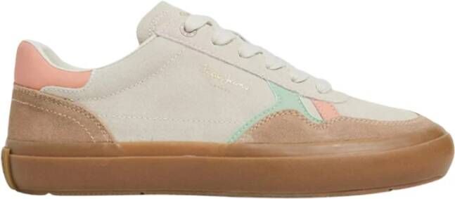 Pepe Jeans Retro Travis Sneakers Beige Dames