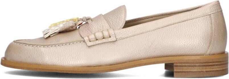 Pertini Beige Loafers met Kwastjes Yellow Dames