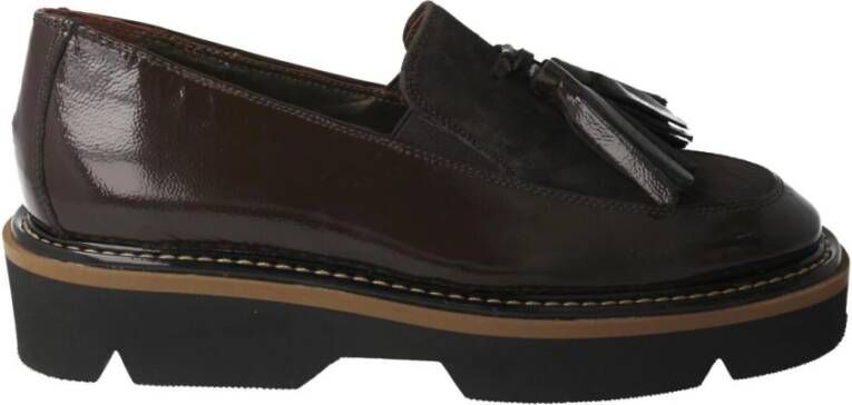 Pertini Bruine damesloafer met kwastjes Brown Dames