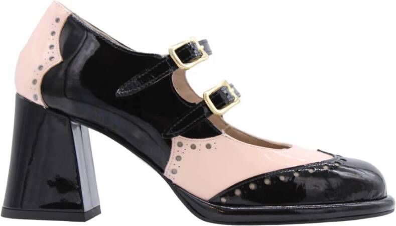 Pertini Klassieke Mary Jane Pump Schoenen Black Dames