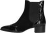 Pertini Chelsea boots Dames Laarzen Damesschoenen Suède Crocoprint 30961 croco sue Zwart - Thumbnail 3