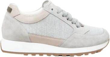 PESERICO Suède nubuck leren sneakers Gray Dames