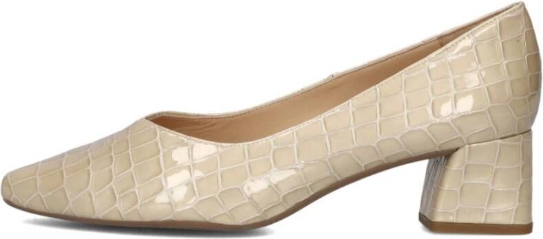 Peter Kaiser Beige Croco Leren Elegante Pumps Beige Dames