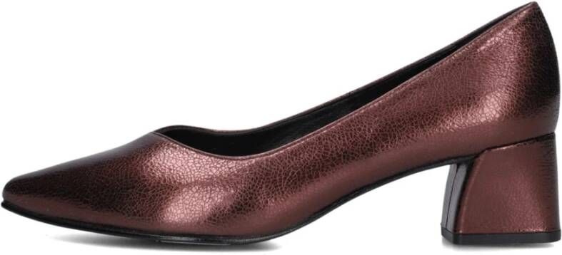 Peter Kaiser Bronzen Leren Pumps met Puntneus Brown Dames