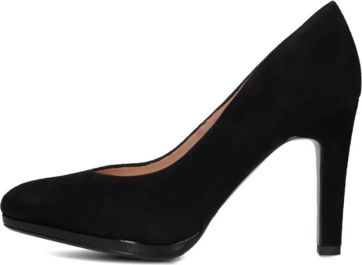 Peter Kaiser Elegante Zwarte Suède Hakken 72445 Black Dames