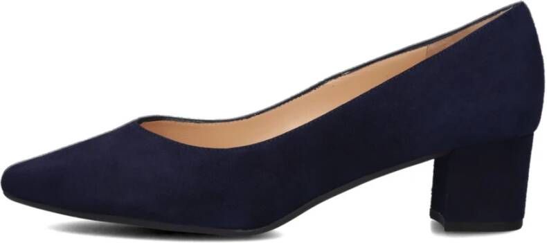 Peter Kaiser Navy Suède Blokhak Pumps Blue Dames