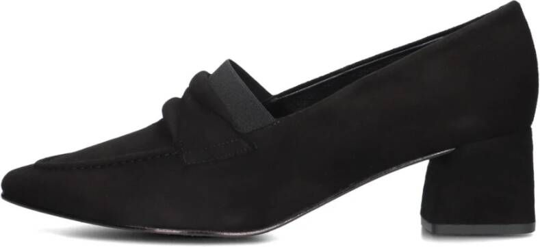 Peter Kaiser Zwarte Suède Penny Loafers Black Dames