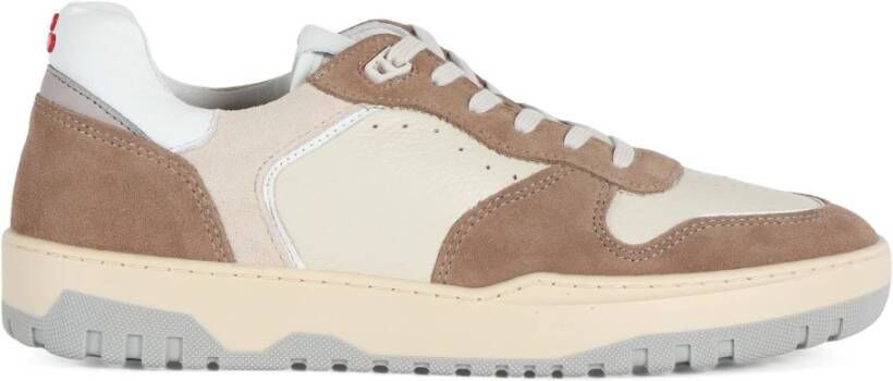 Peuterey Leren Sneakers met Vetersluiting Beige Heren