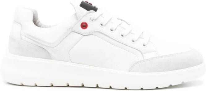 Peuterey Witte Sneakers met Suède Inzetstukken White Heren