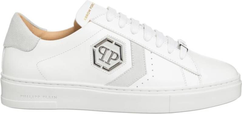Philipp Plein Arrow Force Sneakers Plain Lace Closure White Heren