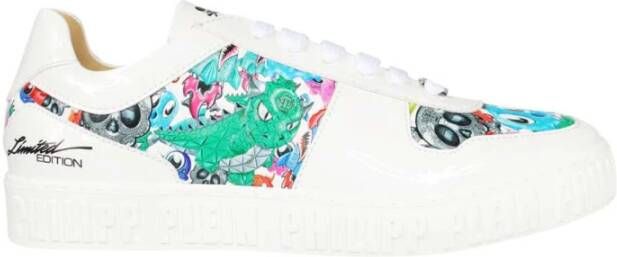 Philipp Plein Contrasterende lage sneakers White Heren