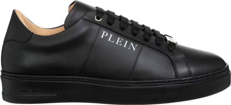 Philipp Plein Effen Lage Vetersneakers Black Heren