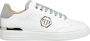 Philipp Plein Leren Lo-Top Sneakers in Wit White Heren - Thumbnail 1