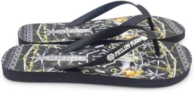 Philipp Plein Stijlvolle zomerse flipflops voor vrouwen Zwart Dames