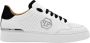 Philipp Plein Geperforeerde leren sneakers met contrast hiel White - Thumbnail 11