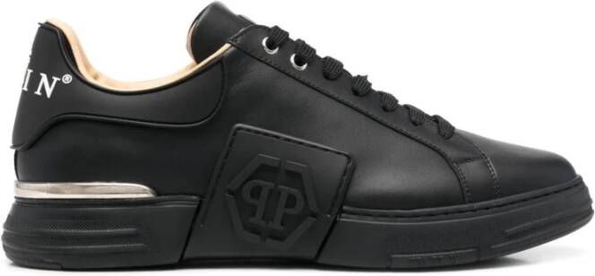 Philipp Plein Phantom Kick$ Sneakers Vetersluiting Effen Patroon Black Heren