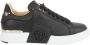 Philipp Plein Hexagon Leren Sneakers Phantom Kick$ Black Heren - Thumbnail 1