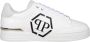 Philipp Plein Witte Leren Sneakers Ronde Neus Logo White Heren - Thumbnail 7