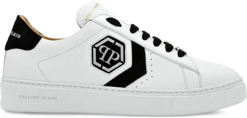 Philipp Plein Hexagon Low-Top Sneakers met Studs White Heren