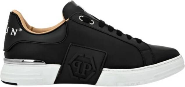 Philipp Plein Witte Sneakers Regular Fit Geschikt voor alle temperaturen 100% Leer White Heren