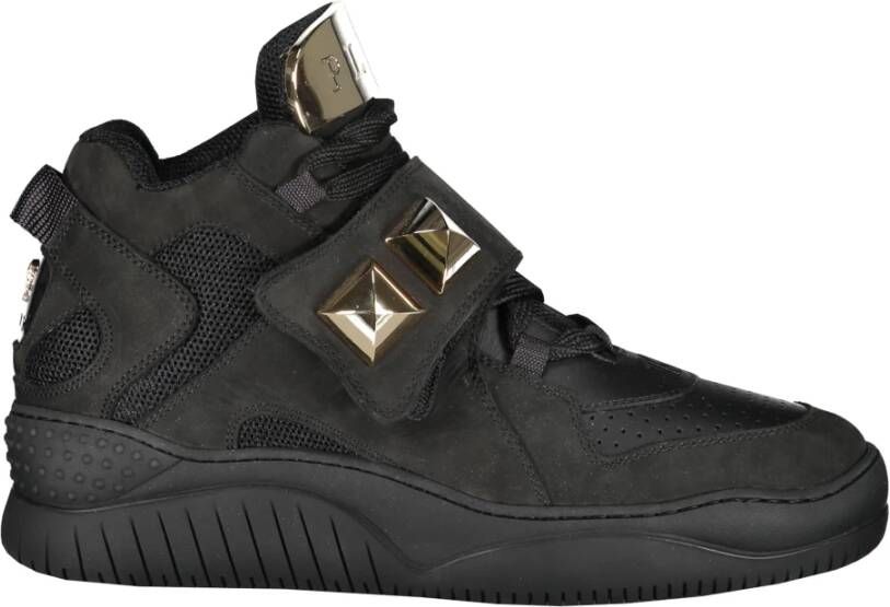 Philipp Plein Hoge leren sneakers Black Heren