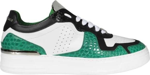 Philipp Plein Krokoprint Lage Sneakers Green Heren