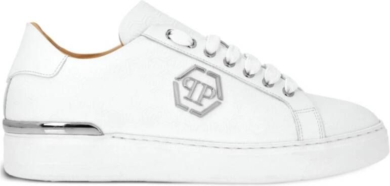 Philipp Plein Monogram Low-Top Witte Sneakers White Heren