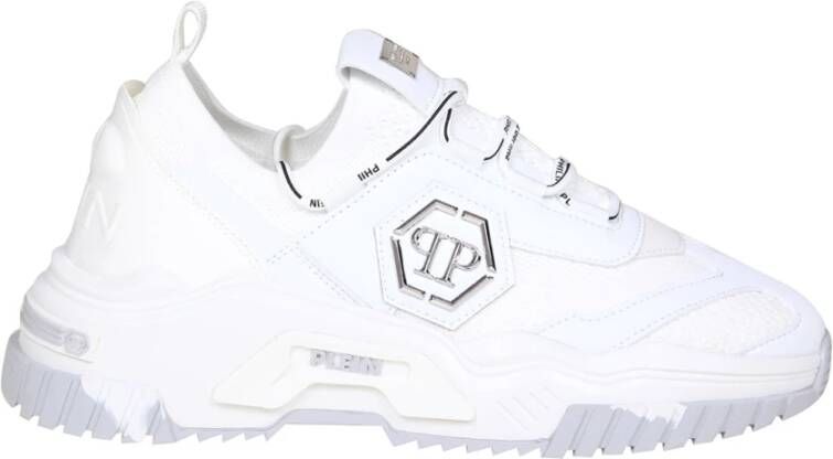 Philipp Plein Witte platte schoenen Predator White Heren