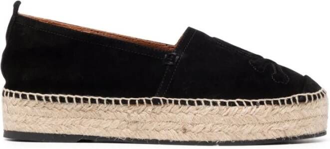 Philipp Plein Zwarte Espadrilles Casual Flats met Skull Black Dames