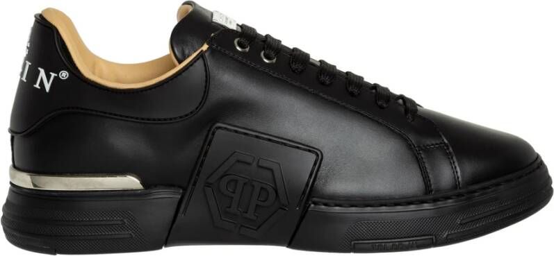 Philipp Plein Phantom Kick$ Sneakers Vetersluiting Effen Patroon Black Heren