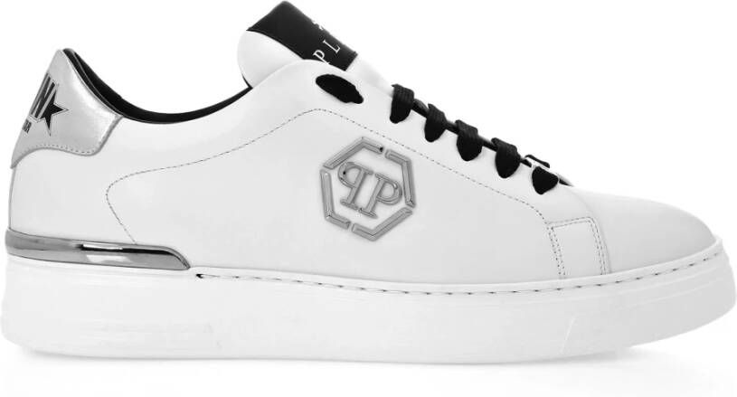 Philipp Plein Witte Hexagon Low-Top Sneakers White Heren