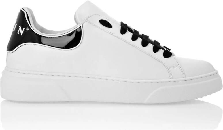 Philipp Plein Witte lage sneakers met logo White Heren