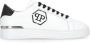 Philipp Plein Witte Leren Sneakers met Contrasterend Logo White Heren - Thumbnail 1