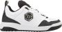 Philipp Plein Witte Leren Sneakers met Hexagon Patch Multicolor Heren - Thumbnail 1