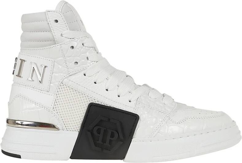 Philipp Plein Witte Sneakers Verhoog Stijl Modern White Heren