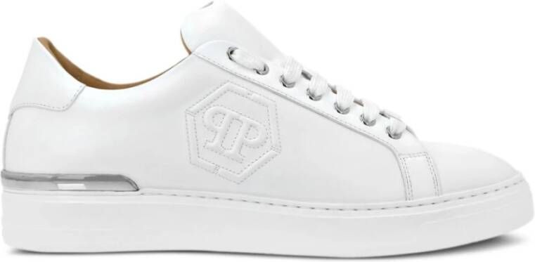 Philipp Plein Witte Veterschoenen met Rubberen Zool White Heren