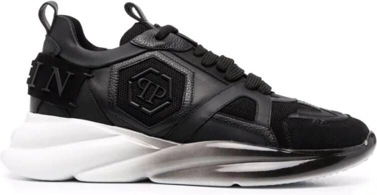 Philipp Plein Zwarte casual trainers met synthetische zool Black Heren