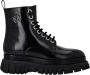 Philipp Plein Zwarte leren enkellaarsjes Hexagon Black Dames - Thumbnail 1