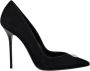 Philipp Plein Zwarte Suede Decollete Hakken met schedel Black Dames - Thumbnail 1