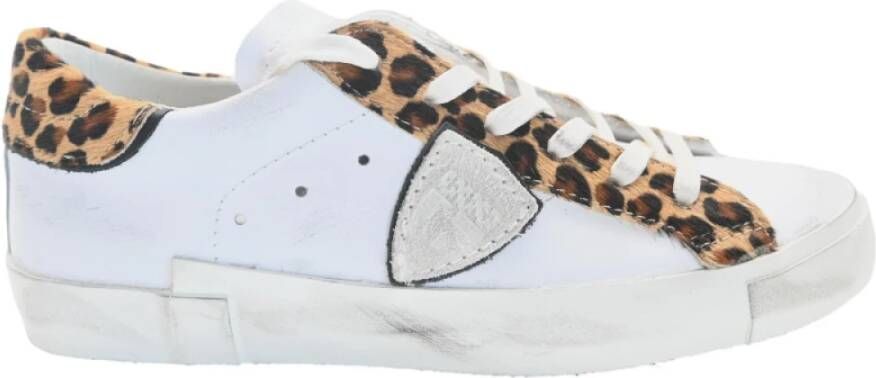 Philippe Model Animalier Lage Top Sneakers Wit White Dames