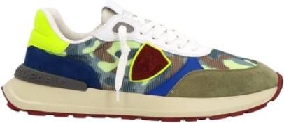 Philippe Model Camouflage Lage Heren Sneaker met Kleurrijk Design Bruin Heren