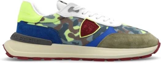 Philippe Model Camouflage Lage Heren Sneaker met Kleurrijk Design Bruin Heren