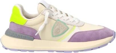 Philippe Model Sneakers Dames Lage sneakers Damesschoenen Leer Antibes neon Paars