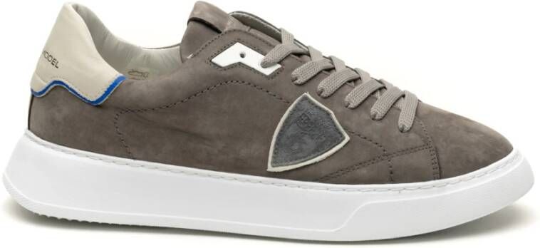 Philippe Model Antraciet Temple Low Sneakers Gray Heren