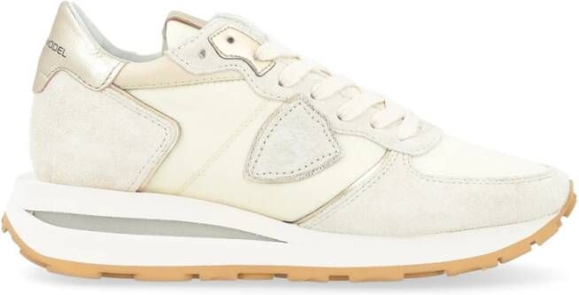 Philippe Model Beige Suède en Mesh Sneaker Beige Dames