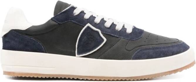 Philippe Model Blauwe Lage Heren Sneakers Stijlvol Ontwerp Blue Heren