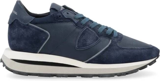 Philippe Model Blauwe Lage Top Sneakers Tropez Stijl Blue Heren