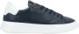 Philippe Model Blauwe Leren Temple Sneaker met Witte Details Blue Heren - Thumbnail 1