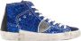 Philippe Model Blauwe Sneakers met Glitterdetails Blue Dames - Thumbnail 1