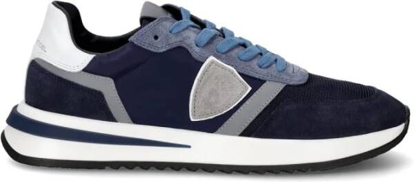 Philippe Model Blauwe Sneakers voor Heren Blue Heren